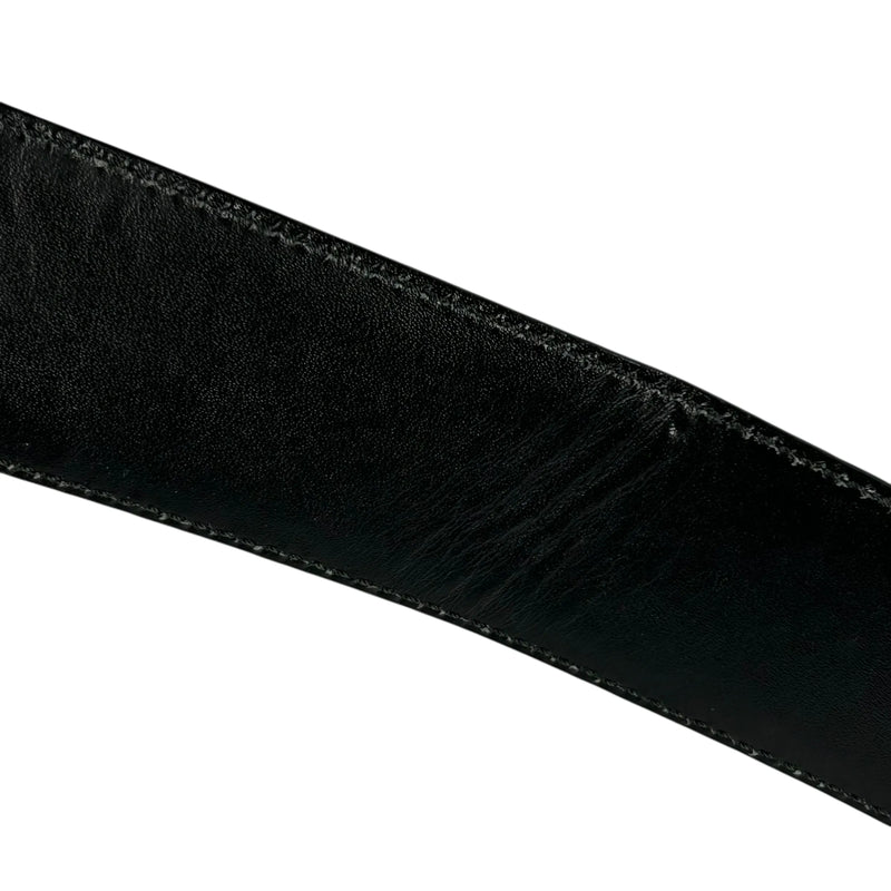 GUCCI Guccissima GG Logo Leather Belt - Black 