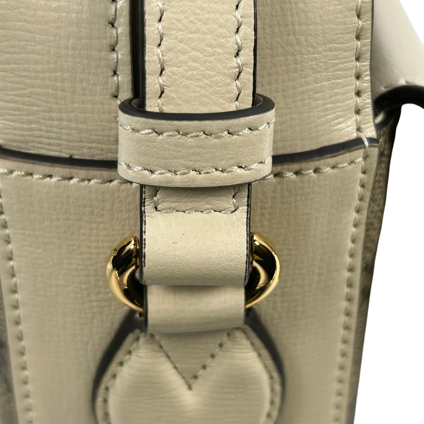 GUCCI ホースビット GGスプリーム キャンバス ショルダーバッグ - ブラウン × ホワイト