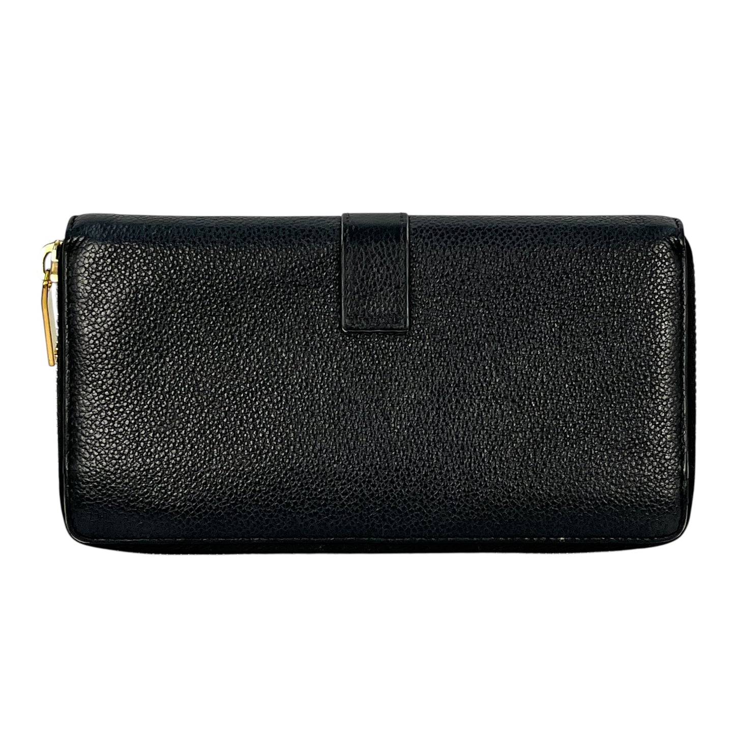 Saint Laurent YSL logo leather Round zip wallet