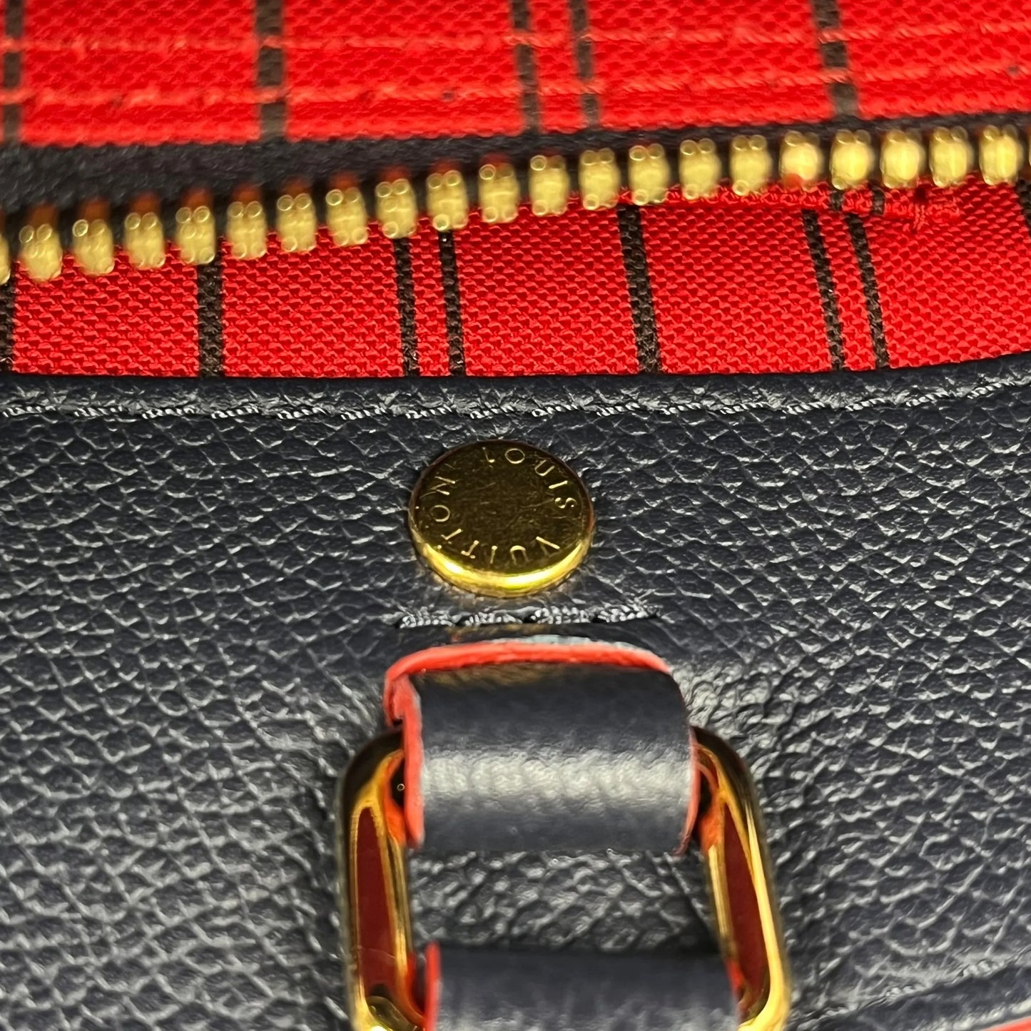 Louis Vuitton Monogram Empreinte Montaigne BB Hand Bag - Navy