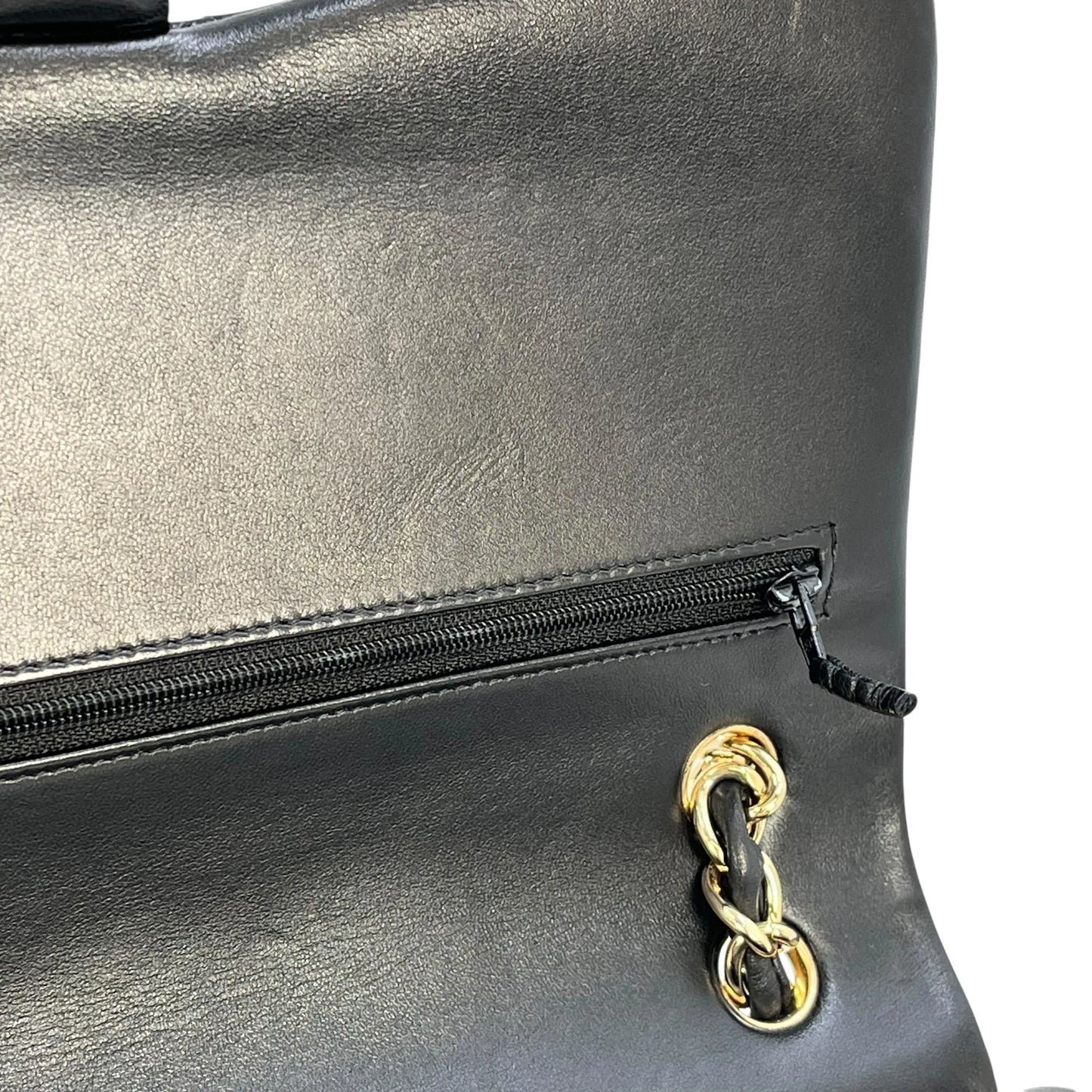 CHANEL Matelasse W-flap Chain Shoulder Bag - Black 