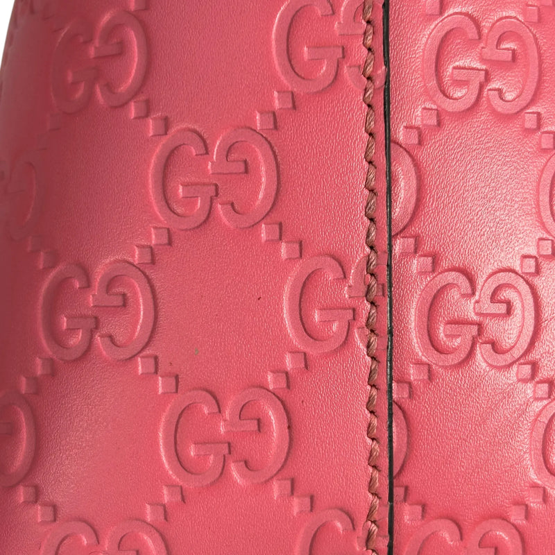 GUCCI Guccissima Leather Hand Bag Shoulder Bag - Pink