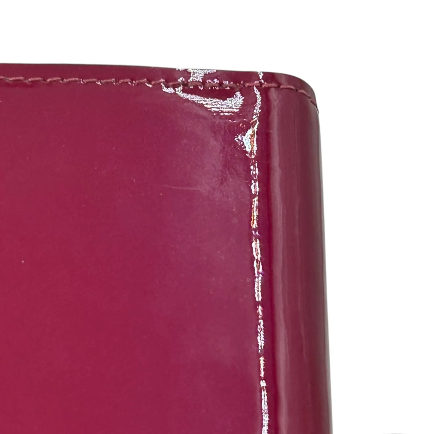 LOUIS VUITTON Portefeuille Miroir Bicolor Vernis Long Wallet - Darkbrown × Red