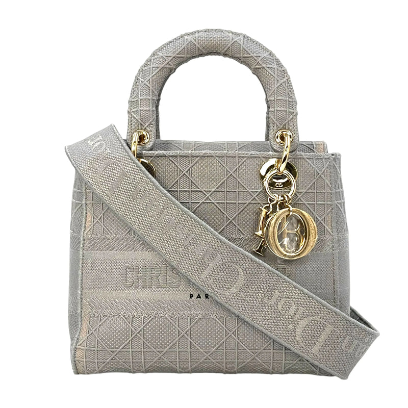 Christian Dior Lady Dior Handbag Shoulder Bag - Gray 