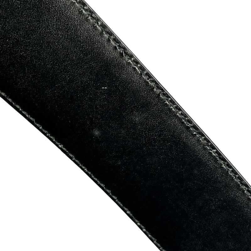 GUCCI Guccissima GG Logo Leather Belt - Black 