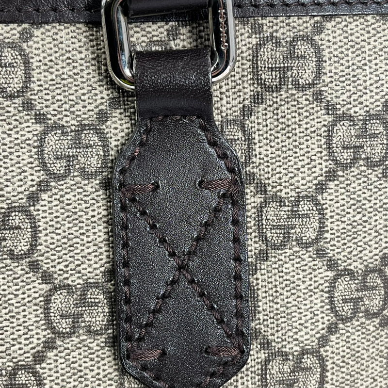 GUCCI GGスプリーム キャンバス ハンドバッグ ショルダーバッグ - ブラウン