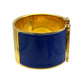 HERMES Clic Clac H Enamel Bracelet TGM Blue Gold