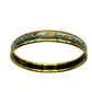 HERMES Enamel Bangle Multi Color Gold