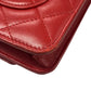 CHANEL Matelasse Chain Wallet Shoulder Bag - Red