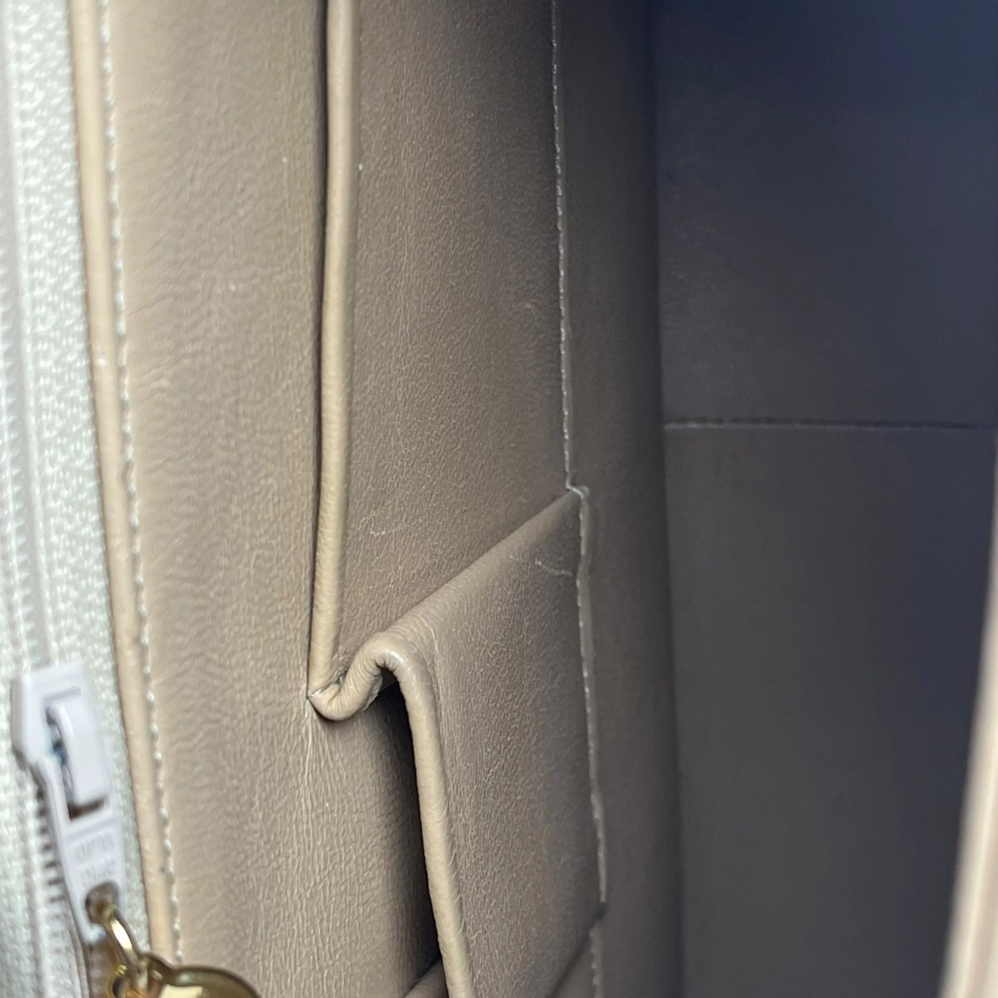 CHANEL 2.55 East West Matelasse Chain Shoulder Bag - Beige