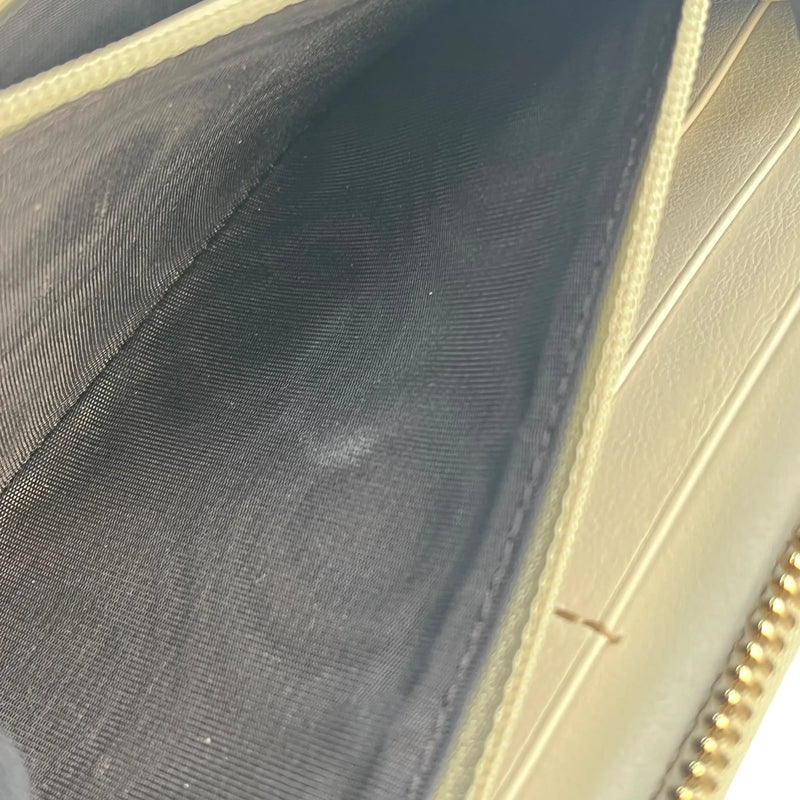 GUCCI Round Zipper Long Wallet - Beige