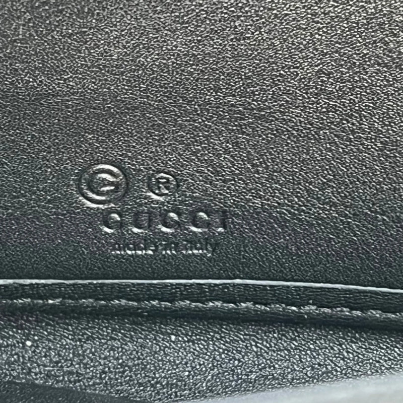 GUCCI Microguccissima Round Zip Long Wallet - Black
