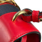 GUCCI Sylvie Chain Mini Hand Bag Shoulder Bag - Red