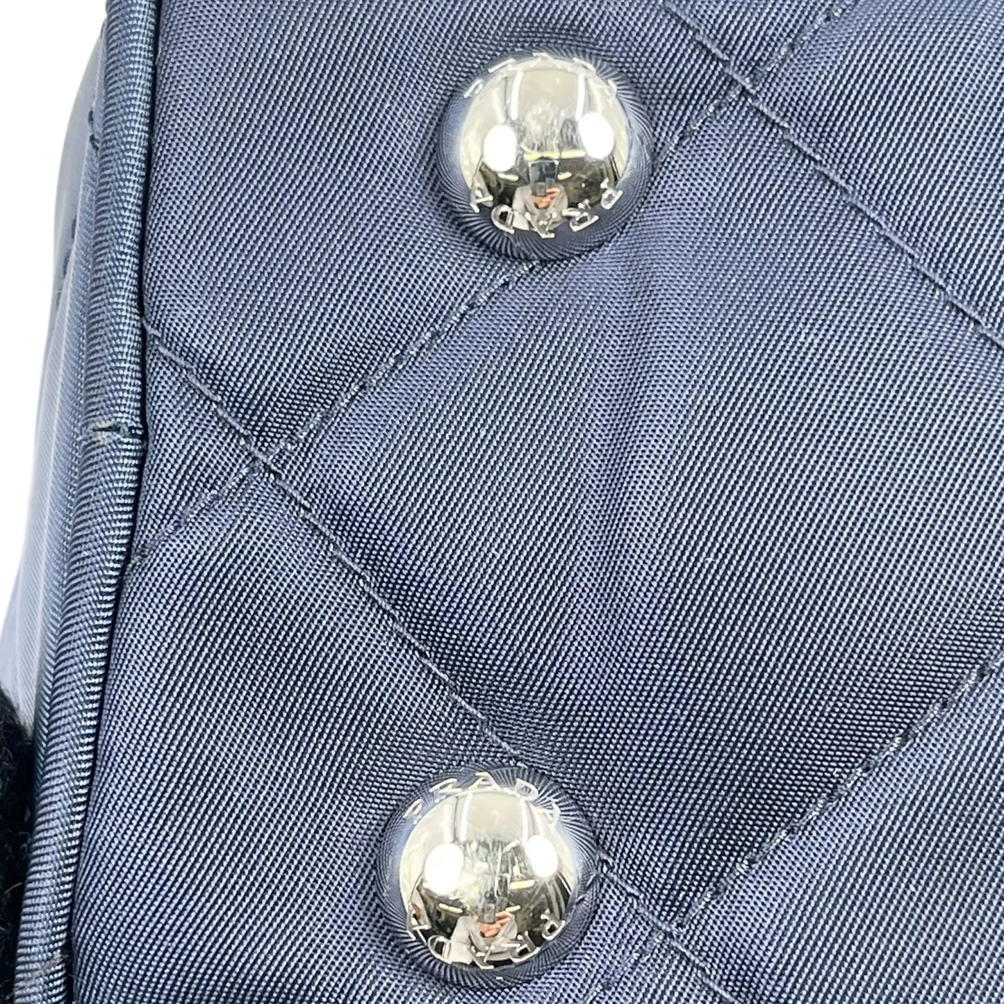 PRADA Nylon Quilting Chain Shoulder Bag - Navy