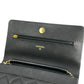 CHANEL Materasse Lambskin Chain Wallet Shoulder Bag - Black