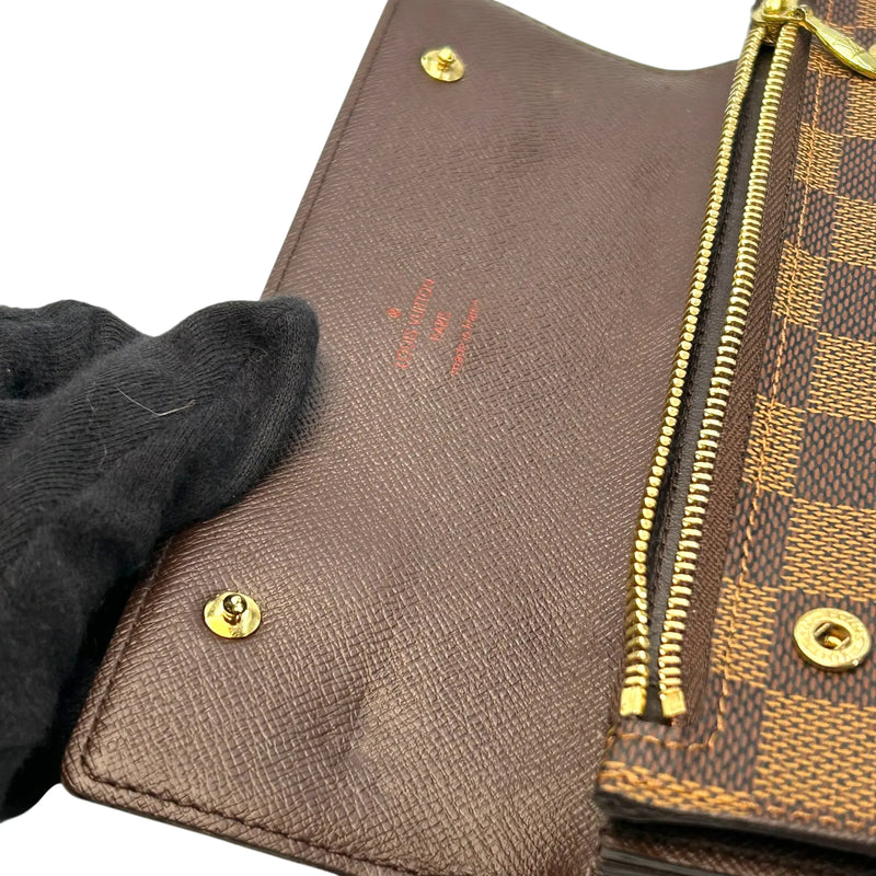 Louis Vuitton Damier Portefeuille Accordion Long Wallet - Brown