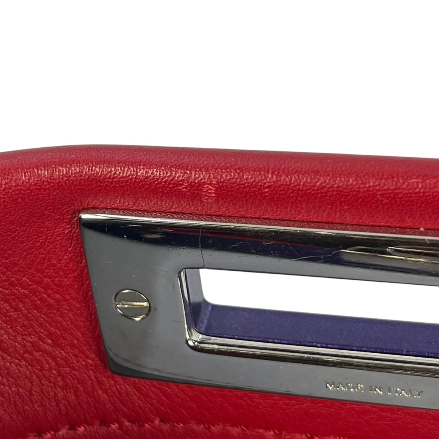 Fendi Peekaboo Iconic Medium Hand Bag Shoulder Bag - Red