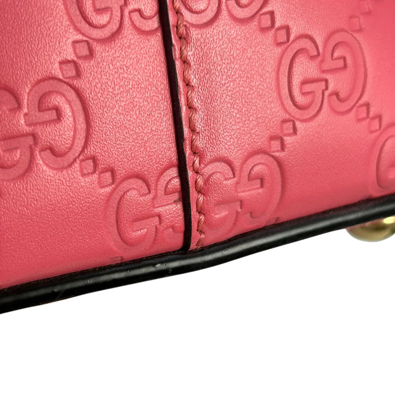 GUCCI Guccissima Leather Hand Bag Shoulder Bag - Pink