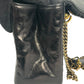 CHANEL Matelasse Top Handle Hand Bag Chain Shoulder Bag - Black