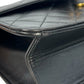 CHANEL Matelasse Lambskin Chain Shoulder Bag - Black