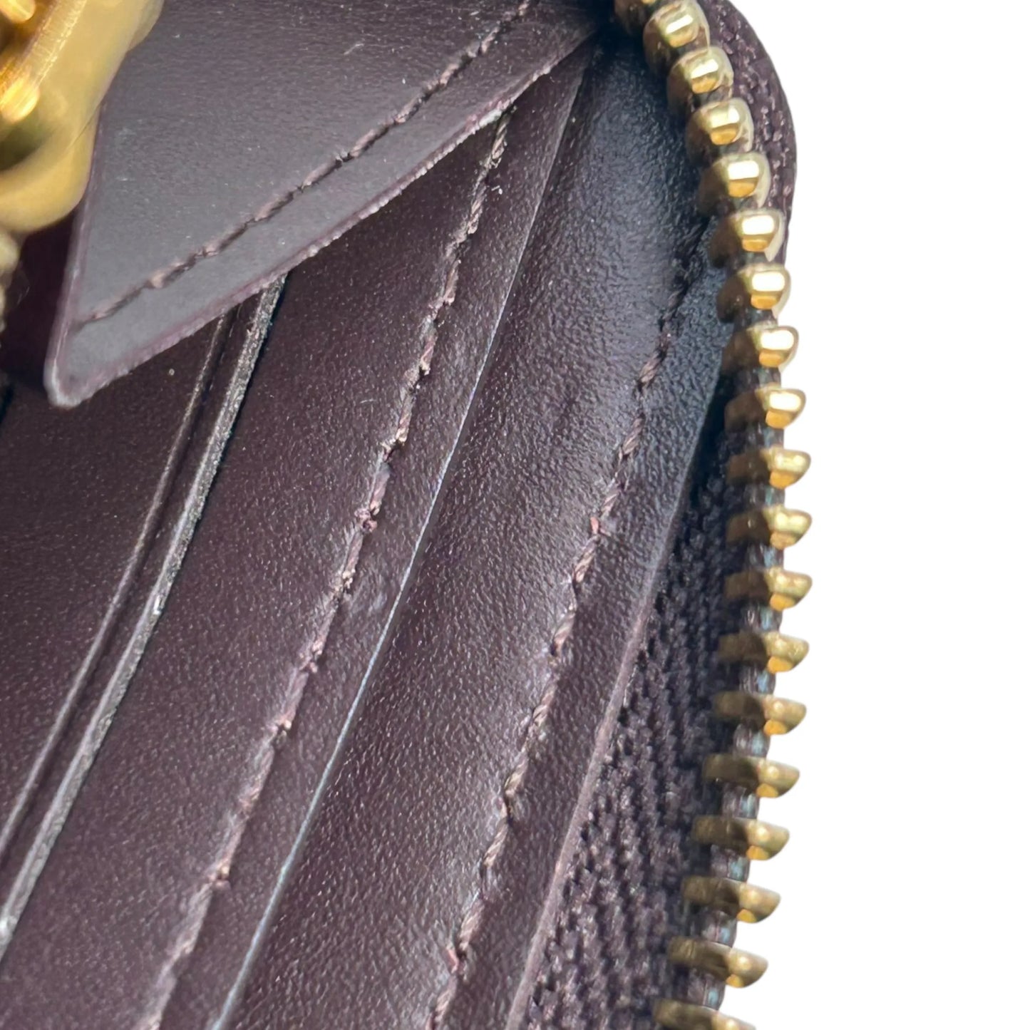 LOUIS VUITTON Portefeuille Miroir Bicolor Vernis Long Wallet - Darkbrown × Red