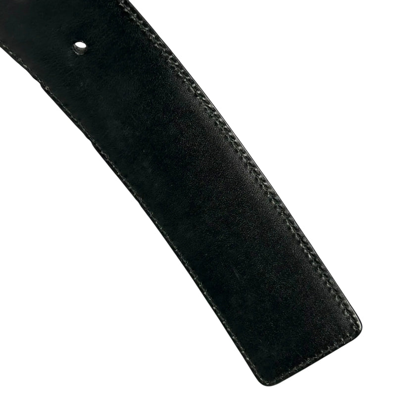 GUCCI Guccissima GG Logo Leather Belt - Black 