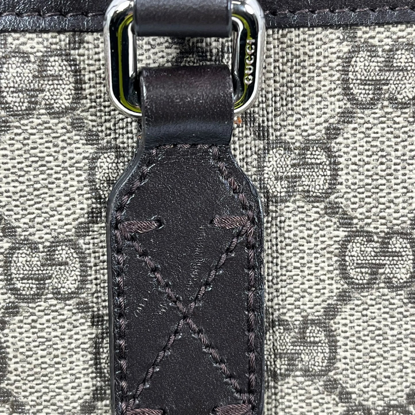 GUCCI GGスプリーム キャンバス ハンドバッグ ショルダーバッグ - ブラウン