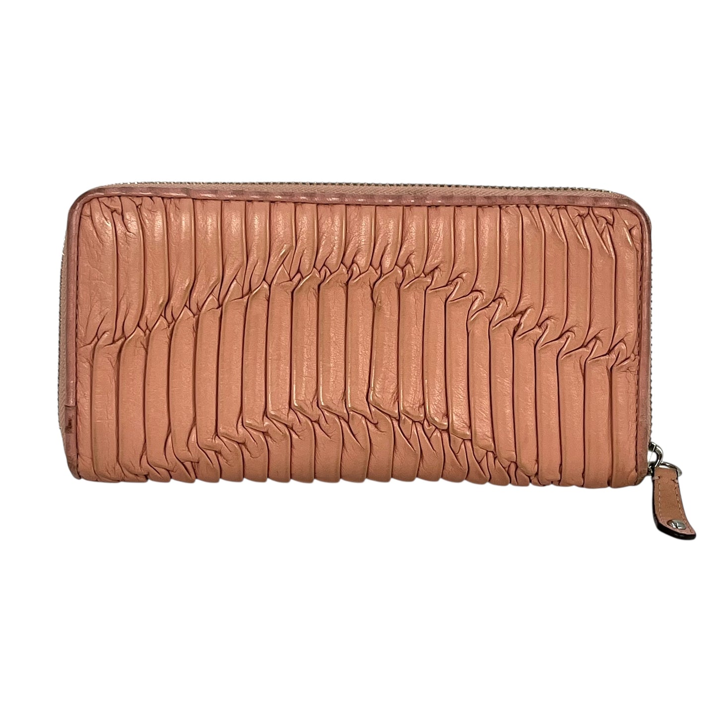 COACH Madison gathered leather zip around wallet