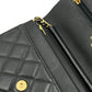 CHANEL Materasse Lambskin Chain Wallet Shoulder Bag - Black