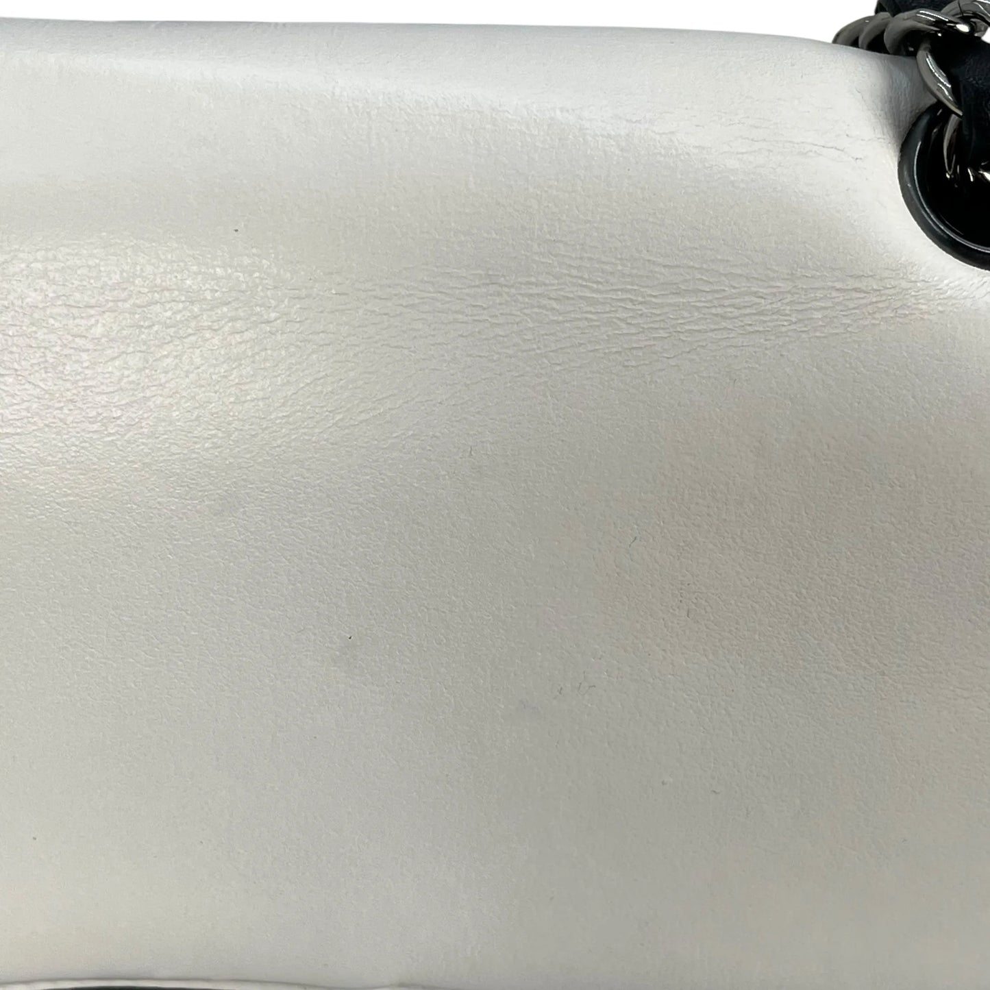 CHANEL Double Flap Bag Calf Chain Shoulder Bag - Black / White