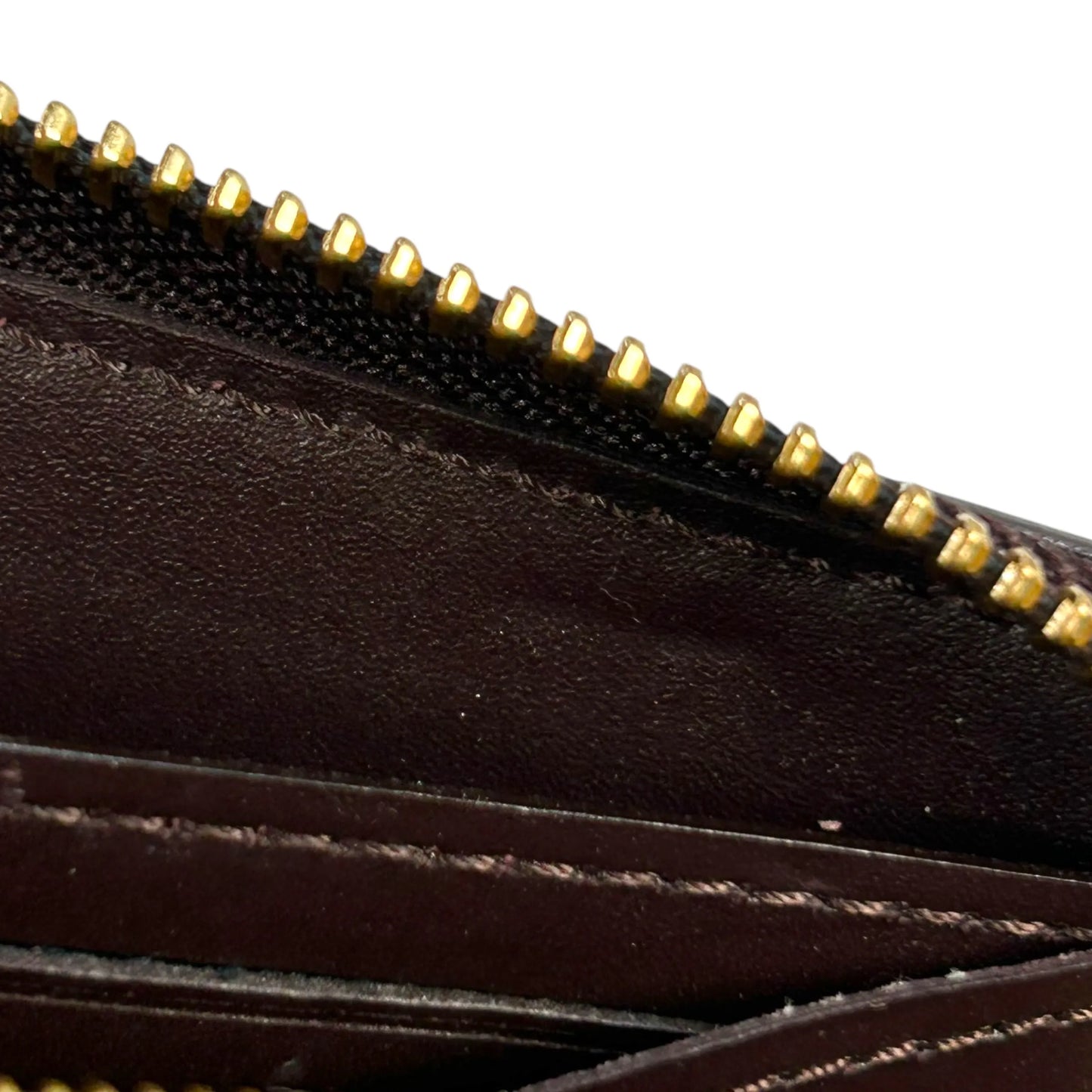 LOUIS VUITTON Portefeuille Miroir Bicolor Vernis Long Wallet - Darkbrown × Red
