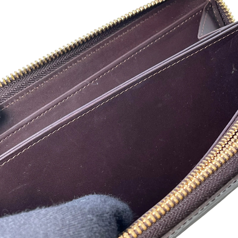 LOUIS VUITTON Monogram Vernis Zippy Wallet Long Wallet - Dark Brown 