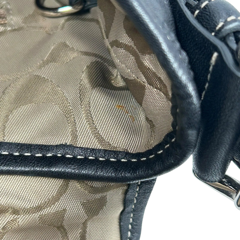 Coach ソーホー クロスボディ メッセンジャー レザー ショルダーバッグ - ブラック