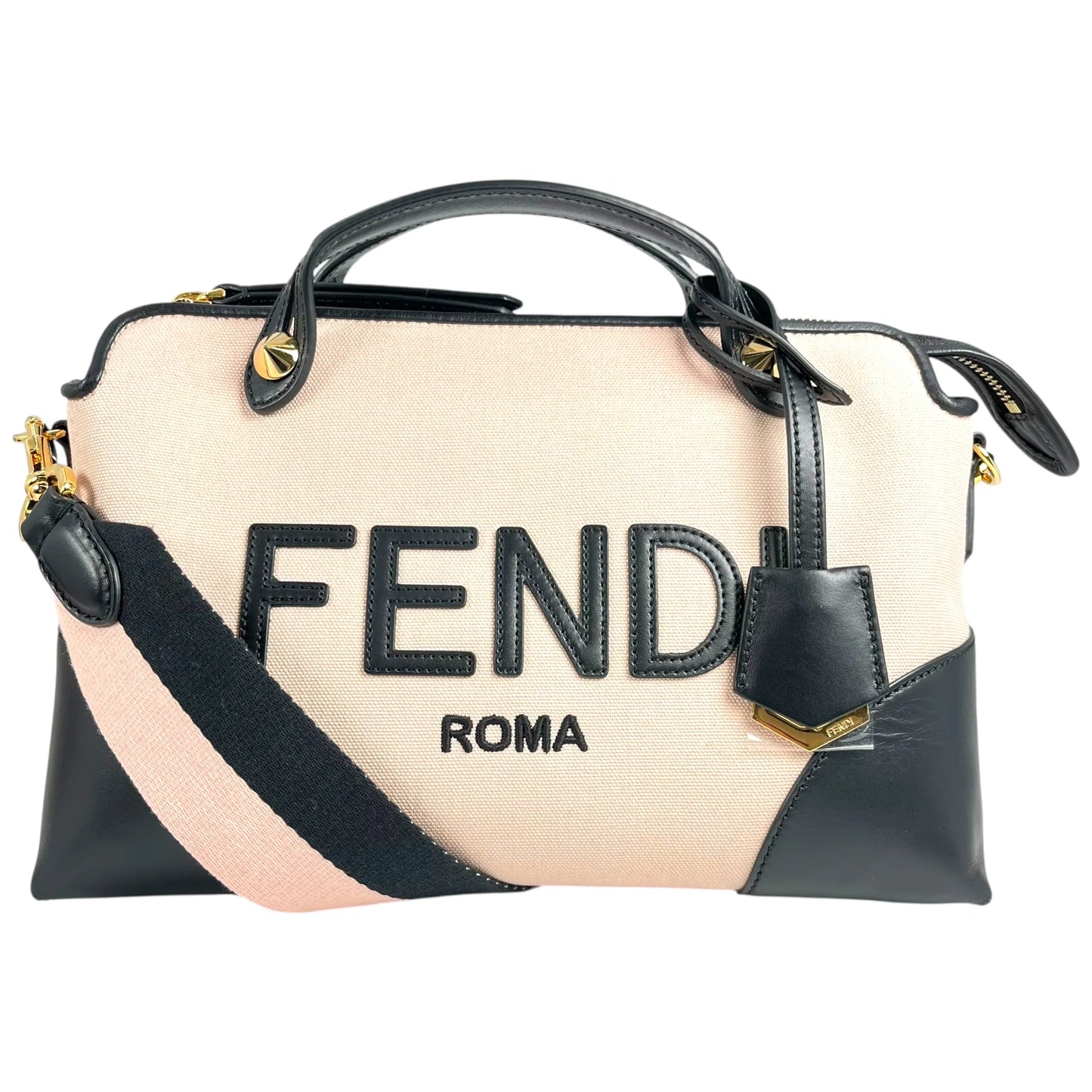 FENDI By The Way Medium Canvas × Leather Hand Bag - Pink