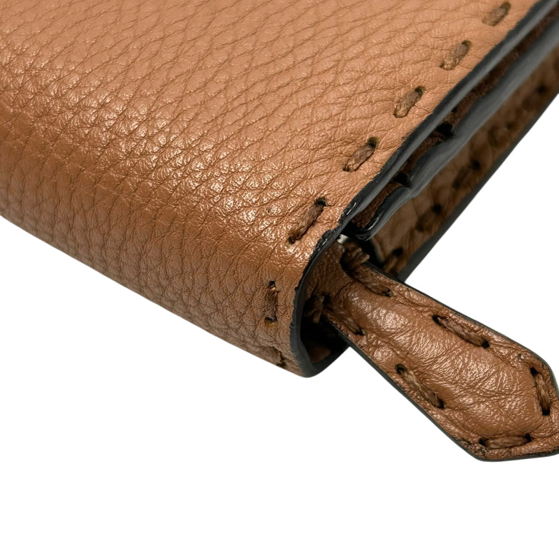 FENDI Selleria Compact Wallet - Brown