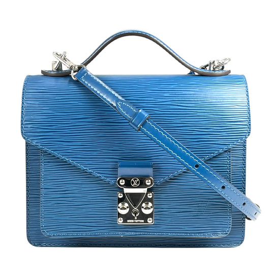 Louis Vuitton Epi Monceau BB Hand Bag - Blue