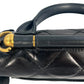 CHANEL Matelasse Top Handle Hand Bag Chain Shoulder Bag - Black