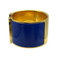 HERMES Clic Clac H Enamel Bracelet TGM Blue Gold