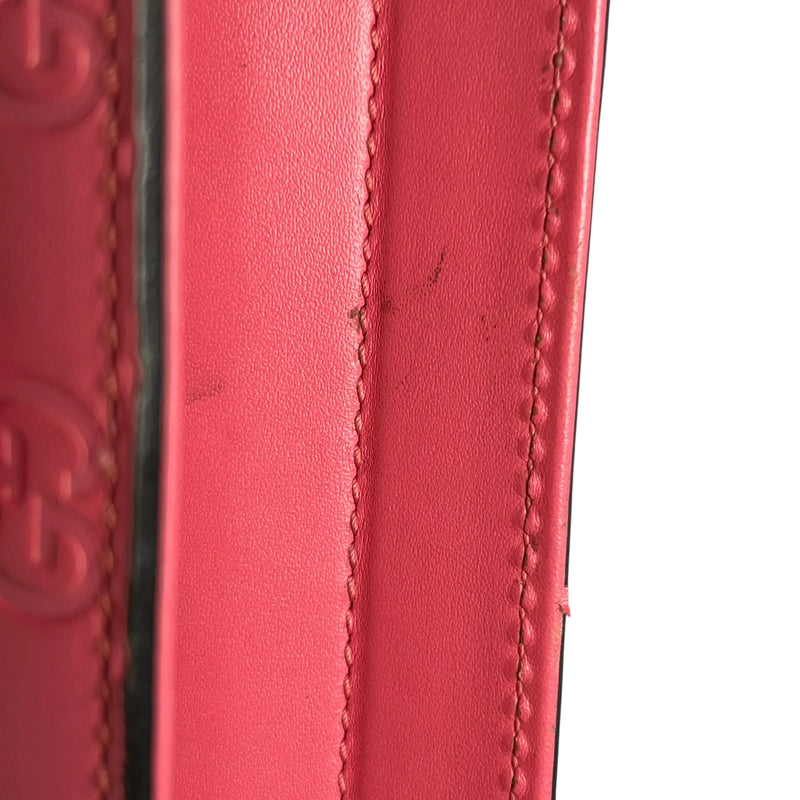 GUCCI Guccissima Leather Hand Bag Shoulder Bag - Pink