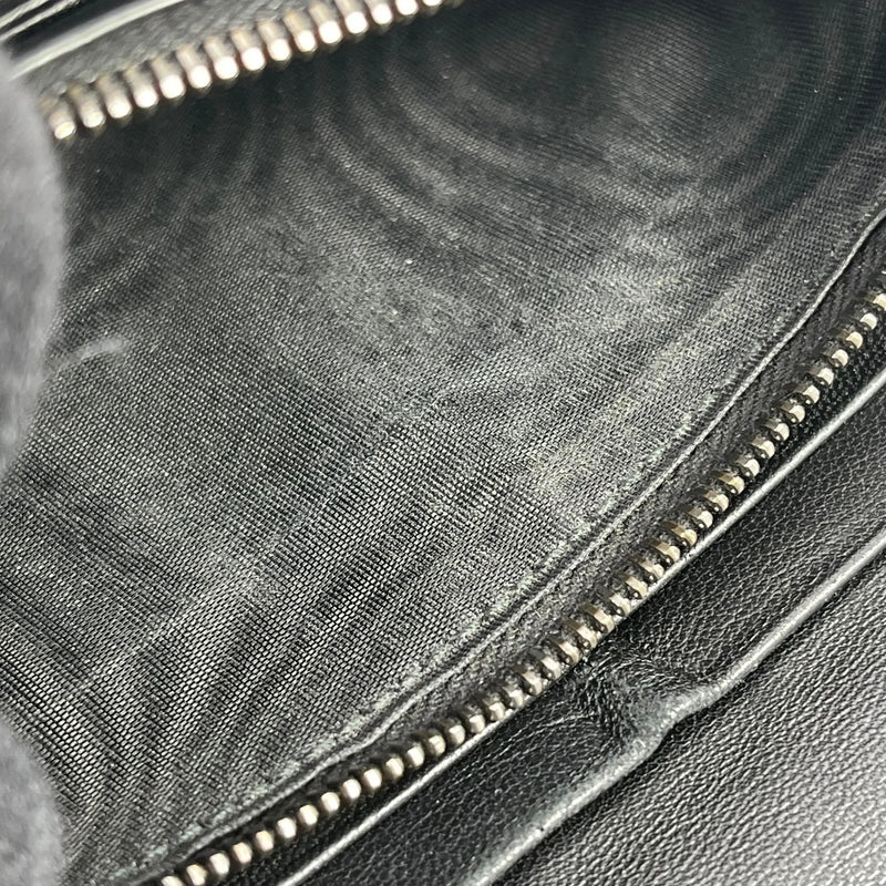 BOTTEGA VENETA Intrecciato Leather Long Wallet - Black 