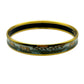 HERMES Enamel Bangle Multi Color Gold