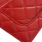 CHANEL Matelasse Chain Wallet Shoulder Bag - Red