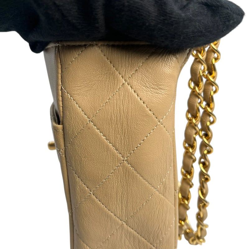 CHANEL 2.55 East West Matelasse Chain Shoulder Bag - Beige