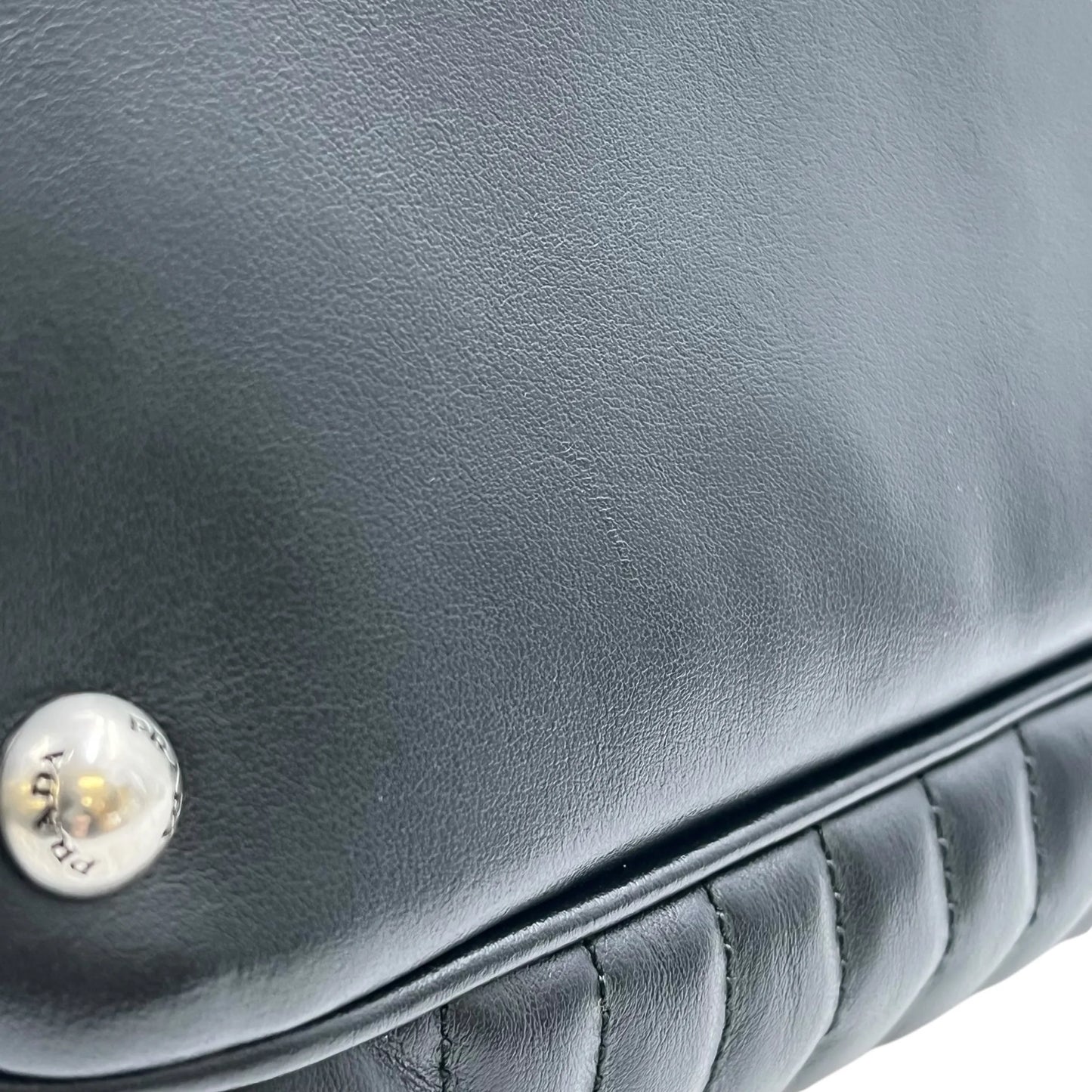 PRADA Diagramme Leather Backpack - Black