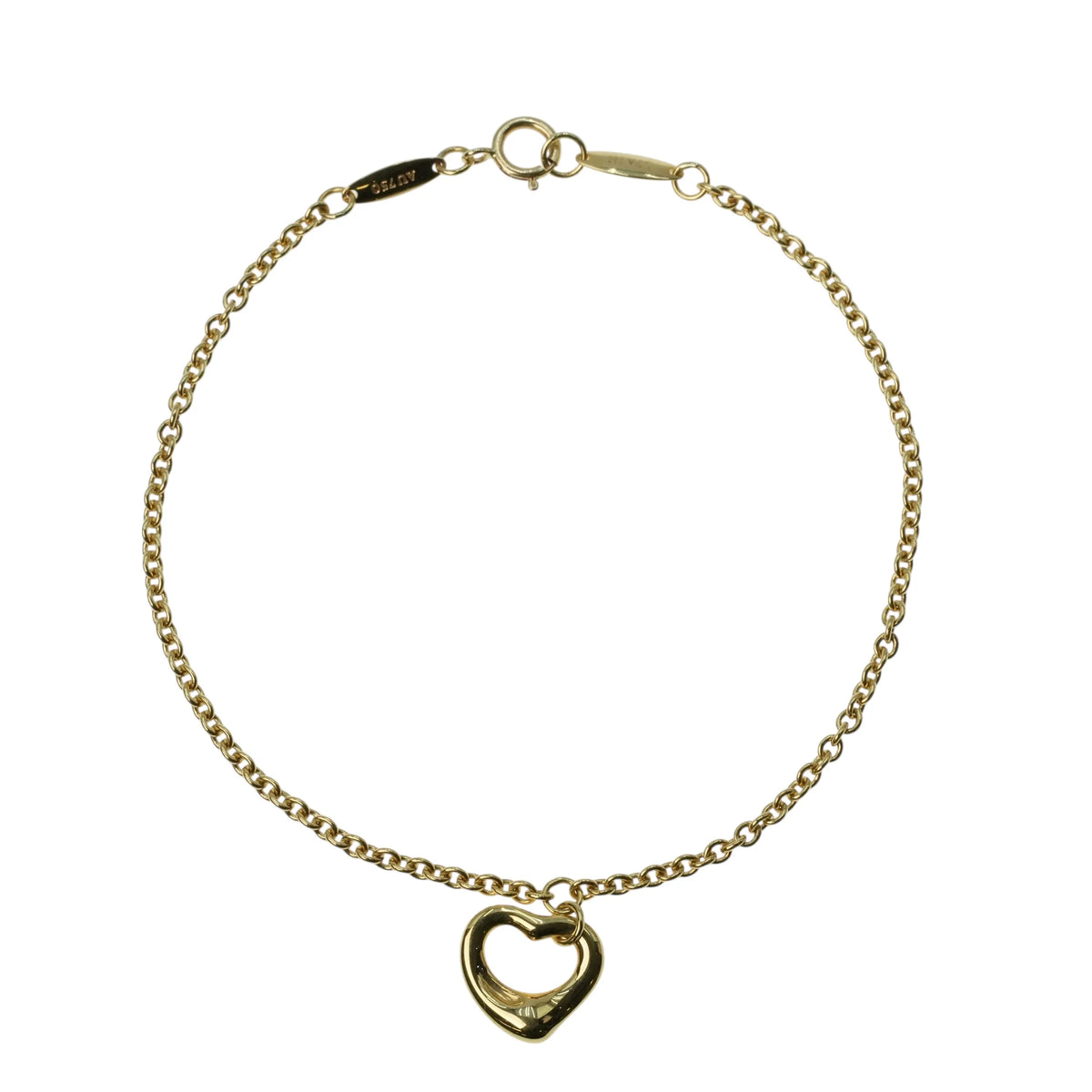 Tiffany Mini Open Heart Bracelet 18KYG Jewelry – Feed Festa