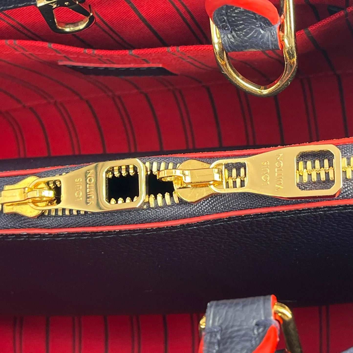 Louis Vuitton Monogram Empreinte Montaigne BB Hand Bag - Navy