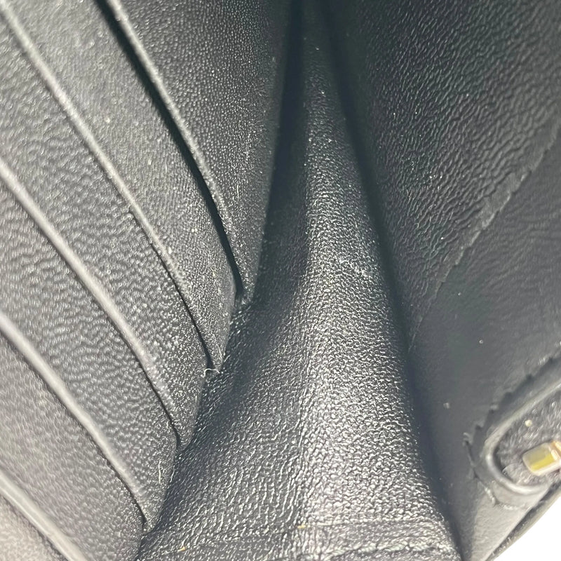 BOTTEGA VENETA Intrecciato Leather Long Wallet - Black 