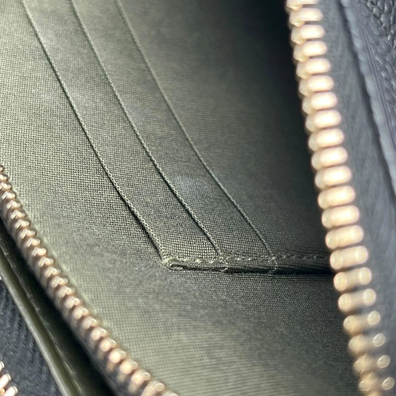 CHANEL Caviarskin Boy Double Zip Around Chain Wallet - Black