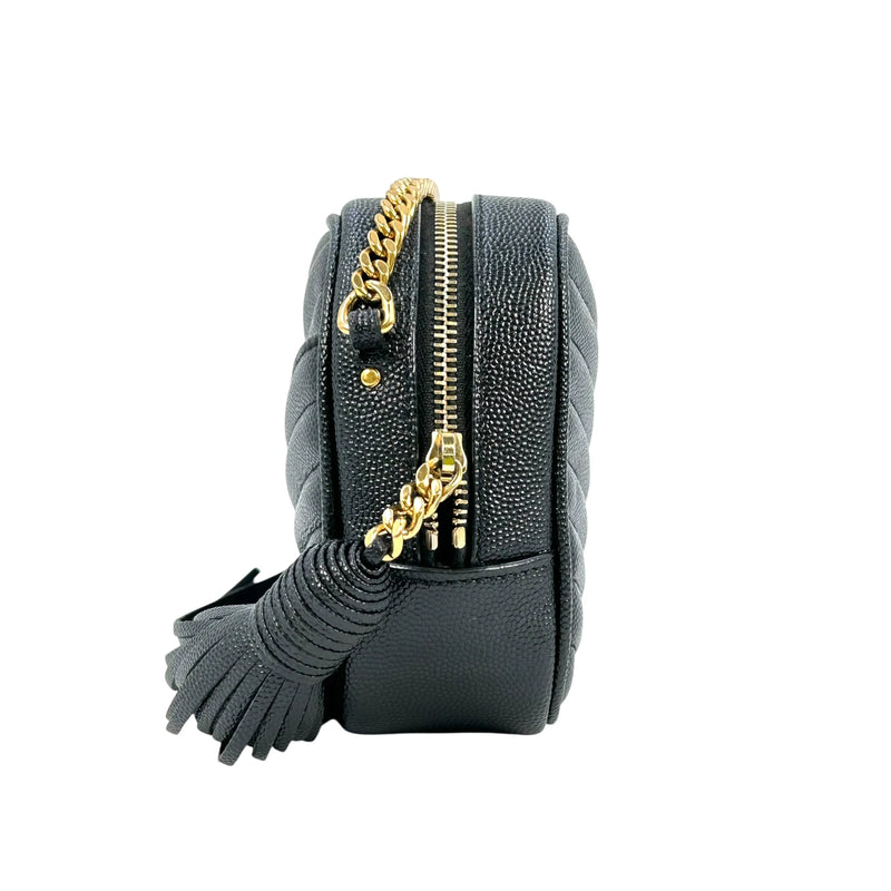 Saint Laurent ルー ミニ レザー チェーンショルダーバッグ - ブラック