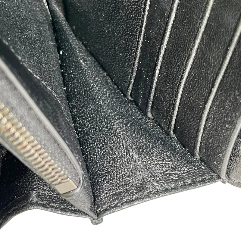 BOTTEGA VENETA Intrecciato Leather Long Wallet - Black 